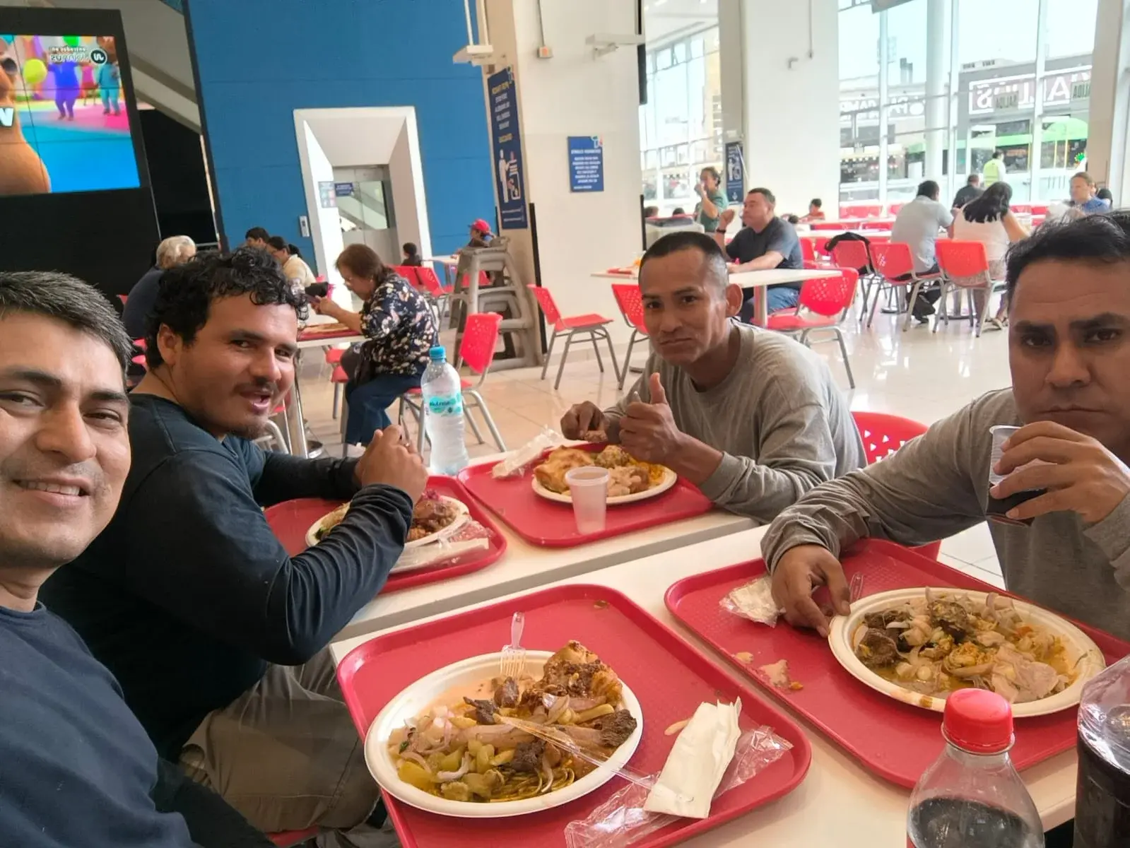 Equipo disfrutando